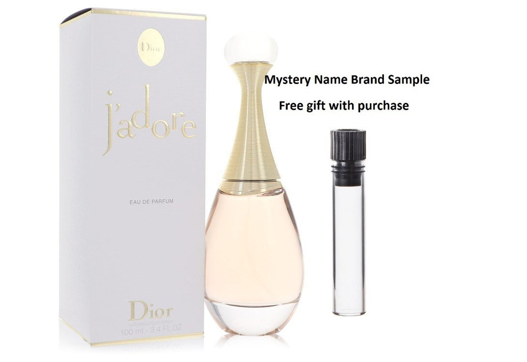 JADORE by Christian Dior Eau De Parfum Spray 3.4 oz And a Mystery Name brand sample vile