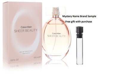 Sheer Beauty by Calvin Klein Eau De Toilette Spray 3.4 oz And a Mystery Name brand sample vile