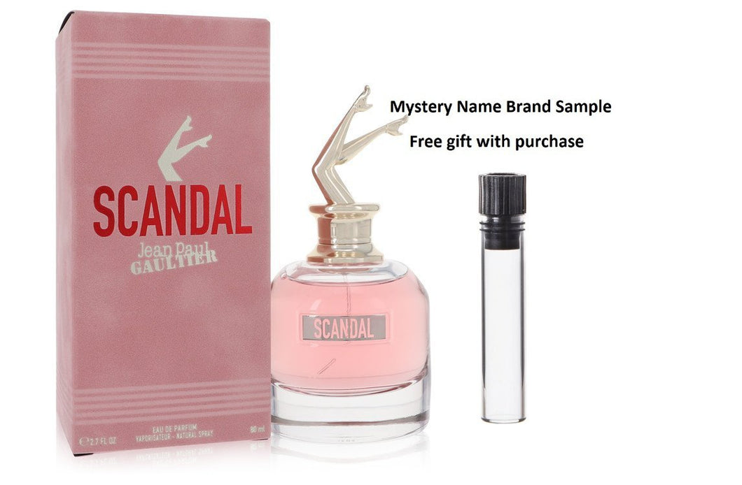 Jean Paul Gaultier Scandal by Jean Paul Gaultier Eau De Parfum Spray 2.7 oz And a Mystery Name brand sample vile