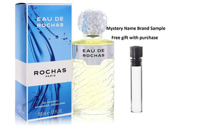 EAU DE ROCHAS by Rochas Eau De Toilette Spray 3.4 oz And a Mystery Name brand sample vile