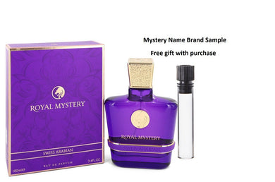 Royal Mystery by Swiss Arabian Eau De Parfum Spray 3.4 oz And a Mystery Name brand sample vile