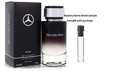 Mercedes Benz Intense by Mercedes Benz Eau De Toilette Spray 4 oz And a Mystery Name brand sample vile