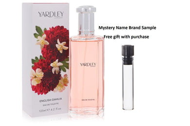 English Dahlia by Yardley London Eau De Toilette Spray 4.2 oz And a Mystery Name brand sample vile
