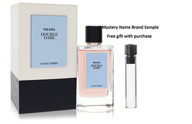 Prada Olfactories Double Dare by Prada Eau De Parfum Spray with Gift Pouch (Unisex) 3.4 oz And a Mystery Name brand sample vile