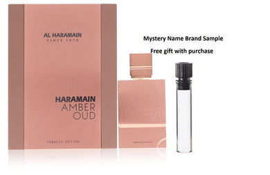 Al Haramain Amber Oud Tobacco Edition by Al Haramain Eau De Parfum Spray 2.0 oz And a Mystery Name brand sample vile