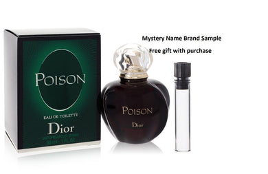 POISON by Christian Dior Eau De Toilette Spray 1 oz And a Mystery Name brand sample vile