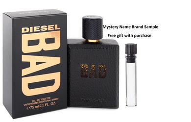 Diesel Bad by Diesel Eau De Toilette Spray (Tester) 2.5 oz  And a Mystery Name brand sample vile