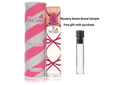 Pink Sugar by Aquolina Eau De Toilette Spray 1.7 oz And a Mystery Name brand sample vile