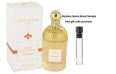 AQUA ALLEGORIA PAMPLELUNE by Guerlain Eau De Toilette Spray 4.2 oz And a Mystery Name brand sample vile