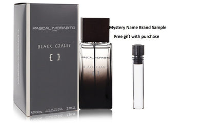 Black Granit by Pascal Morabito Eau De Toilette Spray 3.3 oz And a Mystery Name brand sample vile