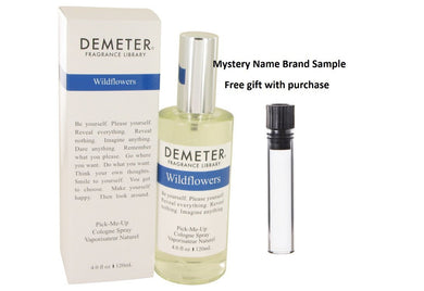 Demeter Wildflowers by Demeter Cologne Spray 4 oz And a Mystery Name brand sample vile