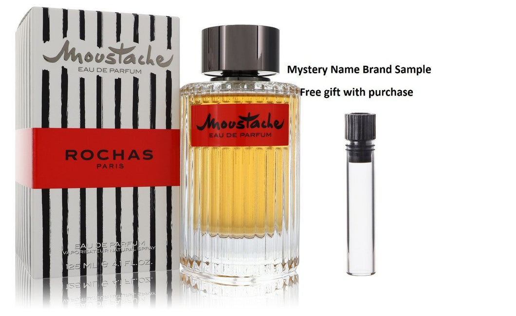 MOUSTACHE by Rochas Eau De Parfum Spray 4.1 oz And a Mystery Name brand sample vile