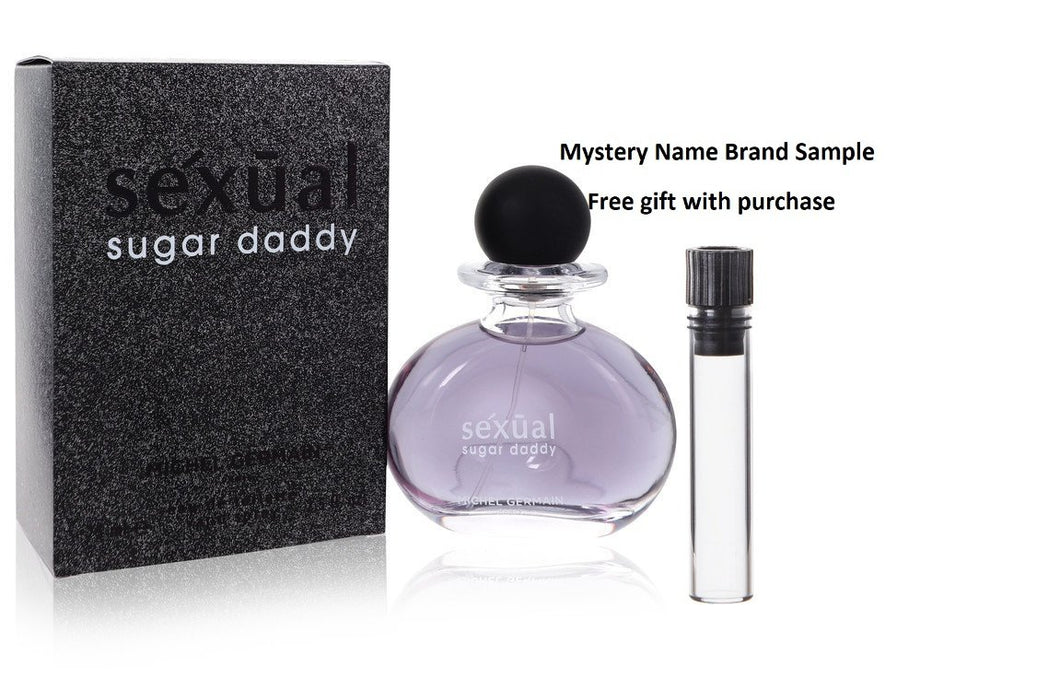 Sexual Sugar Daddy by Michel Germain Eau De Toilette Spray 2.5 oz And a Mystery Name brand sample vile