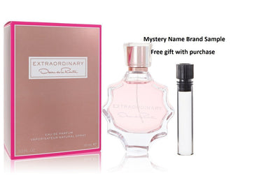 Oscar De La Renta Extraordinary by Oscar De La Renta Eau De Parfum Spray 3 oz And a Mystery Name brand sample vile