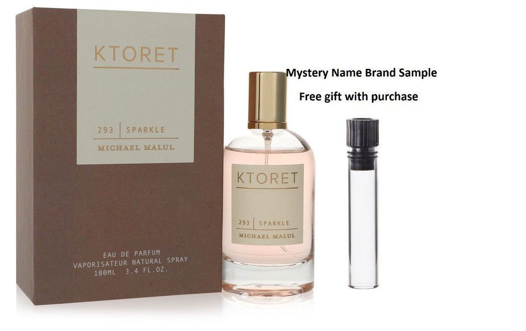 Ktoret 293 Sparkle by Michael Malul Eau De Parfum Spray 3.4 oz And a Mystery Name brand sample vile