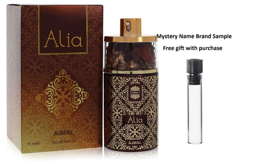 Ajmal Alia by Ajmal Eau De Parfum Spray 2.5 oz And a Mystery Name brand sample vile
