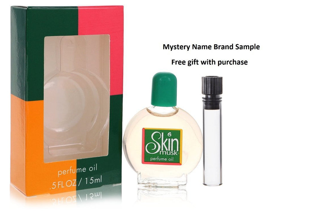 Skin Musk by Parfums De Coeur Perfume Oil .5 oz And a Mystery Name brand sample vile