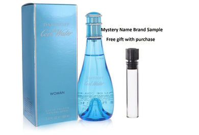 COOL WATER by Davidoff Eau De Toilette Spray 3.4 oz And a Mystery Name brand sample vile