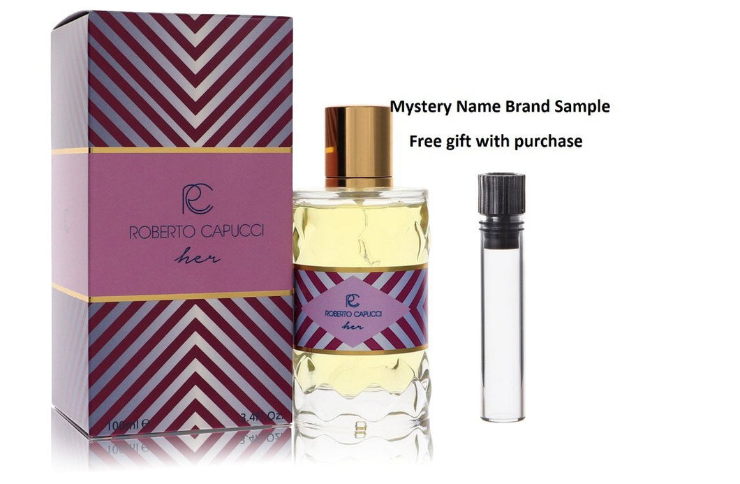 Roberto Capucci by Capucci Eau De Parfum Spray 3.4 oz And a Mystery Name brand sample vile