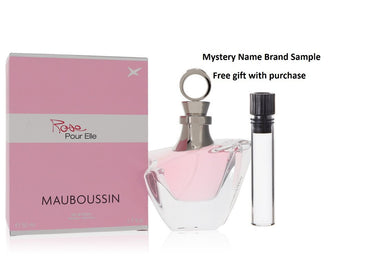 Mauboussin Rose Pour Elle by Mauboussin Eau De Parfum Spray 1.7 oz And a Mystery Name brand sample vile