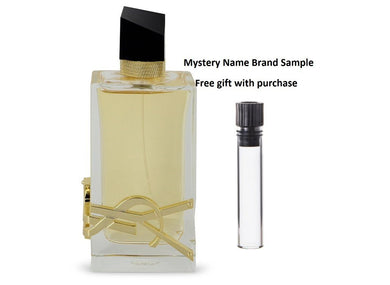 Libre by Yves Saint Laurent Eau De Parfum Spray (Tester) 3 oz And a Mystery Name brand sample vile