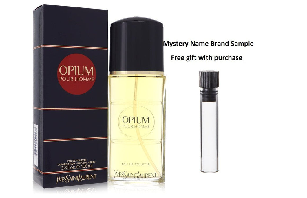 OPIUM by Yves Saint Laurent Eau De Toilette Spray 3.3 oz And a Mystery Name brand sample vile