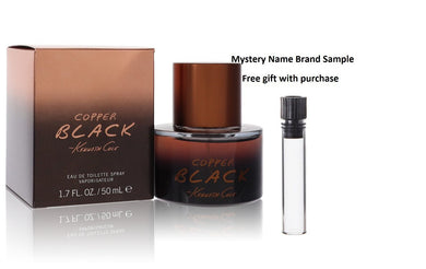 Kenneth Cole Copper Black by Kenneth Cole Eau De Toilette Spray 1.7 oz And a Mystery Name brand sample vile