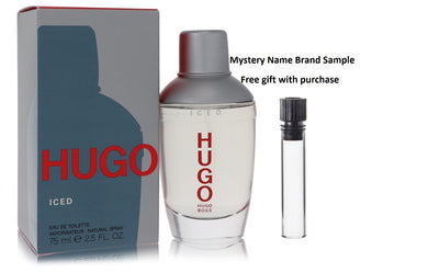 Hugo Iced by Hugo Boss Eau De Toilette Spray 2.5 oz And a Mystery Name brand sample vile