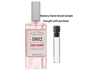 1902 Figue Blanche by Berdoues Eau De Cologne Spray (Unisex) 4.2 oz And a Mystery Name brand sample vile