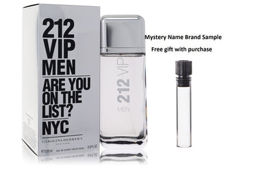 212 Vip by Carolina Herrera Eau De Toilette Spray 6.7 oz And a Mystery Name brand sample vile