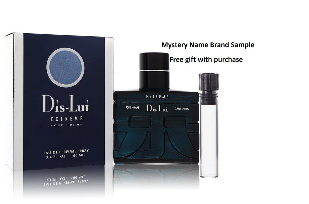 Dis Lui Extreme by YZY Perfume Eau De Parfum Spray 3.4 oz And a Mystery Name brand sample vile