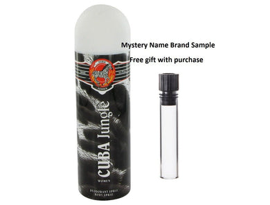 CUBA JUNGLE ZEBRA by Fragluxe Deodorant Spray 2.5 oz And a Mystery Name brand sample vile