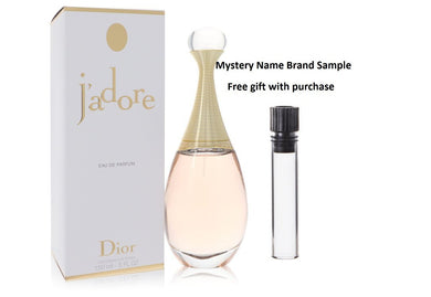 JADORE by Christian Dior Eau De Parfum Spray 5 oz And a Mystery Name brand sample vile