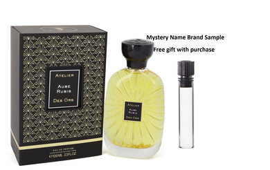 Aube Rubis Des Ors by Atelier Des Ors Eau De Parfum Spray (Unisex) 3.3 oz And a Mystery Name brand sample vile