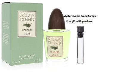 Acqua Di Pino Fougere by Pino Silvestre Eau De Toilette Spray 4.2 oz And a Mystery Name brand sample vile