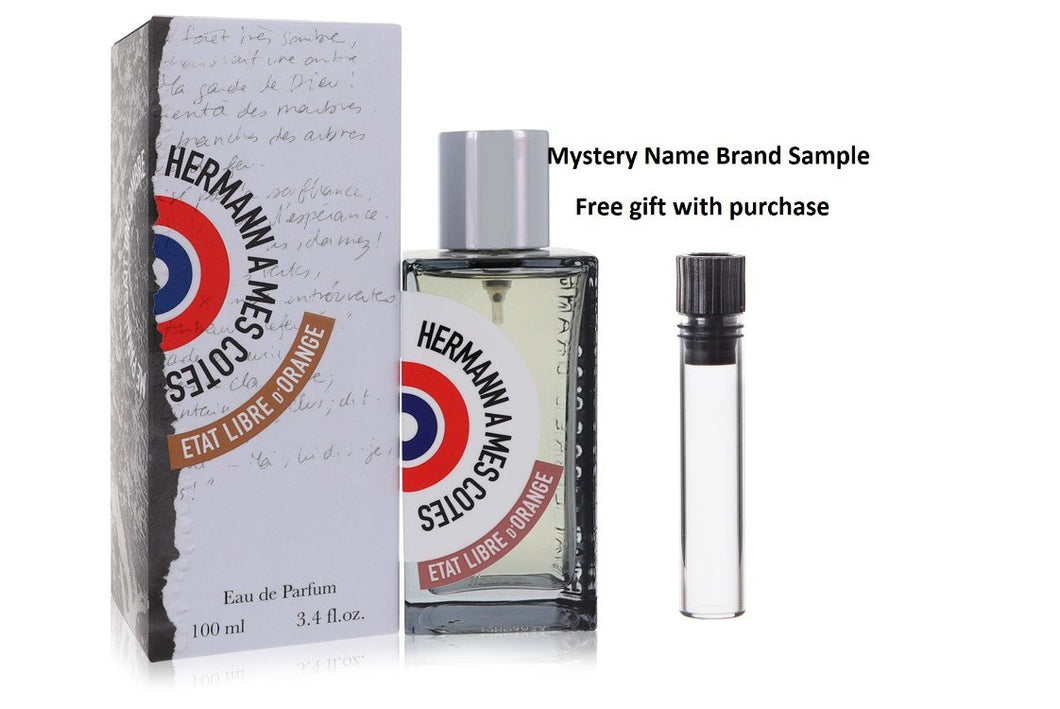 Hermann A Mes Cotes Me Paraissait Une Ombre by Etat Libre D'Orange Eau De Parfum Spray (Unisex) 3.4 oz And a Mystery Name brand sample vile