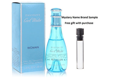 COOL WATER by Davidoff Eau De Toilette Spray 1 oz And a Mystery Name brand sample vile