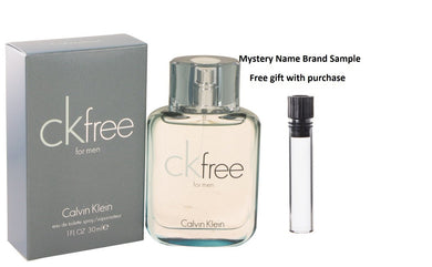 CK Free by Calvin Klein Eau De Toilette Spray 1 oz And a Mystery Name brand sample vile