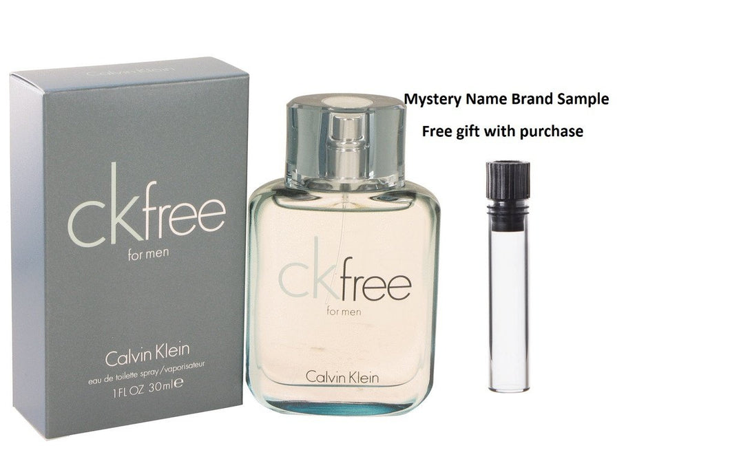 CK Free by Calvin Klein Eau De Toilette Spray 1 oz And a Mystery Name brand sample vile