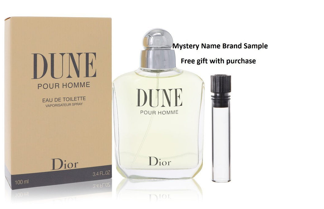 DUNE by Christian Dior Eau De Toilette Spray 3.4 oz And a Mystery Name brand sample vile