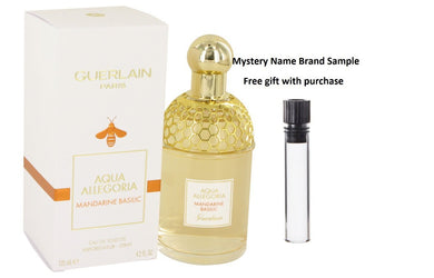 AQUA ALLEGORIA Mandarine Basilic by Guerlain Eau De Toilette Spray 4.2 oz And a Mystery Name brand sample vile