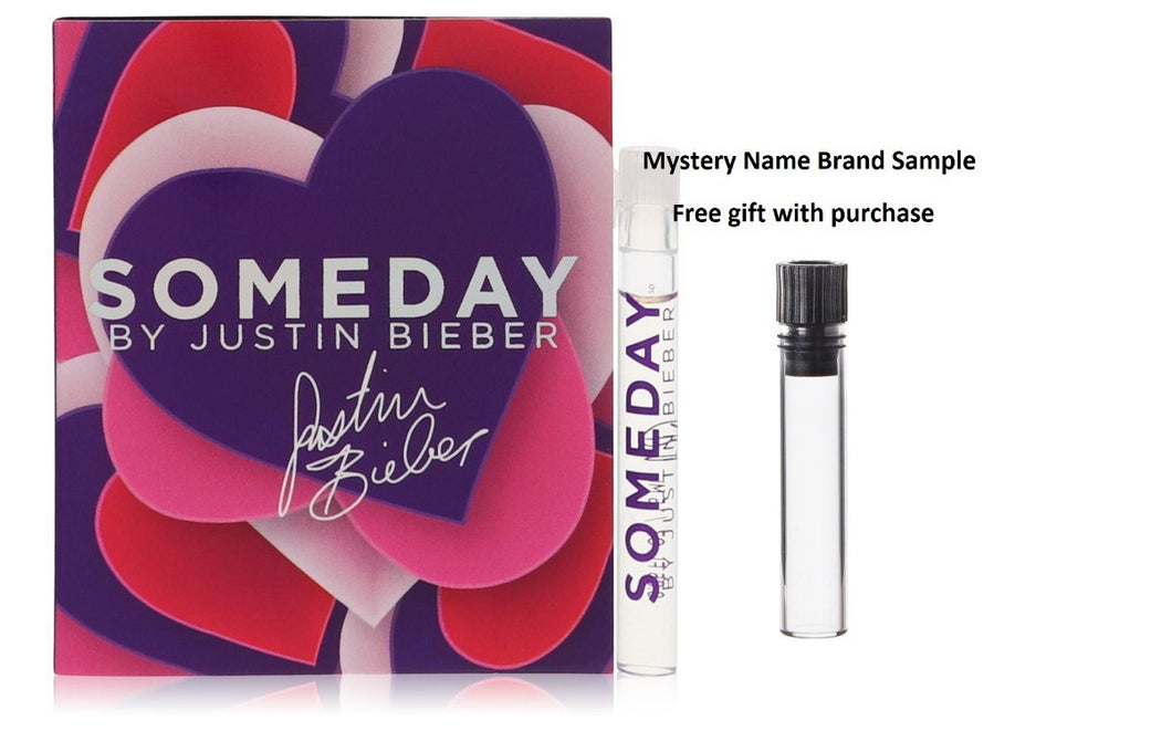 Someday by Justin Bieber Vial (sample) .05 oz And a Mystery Name brand sample vile