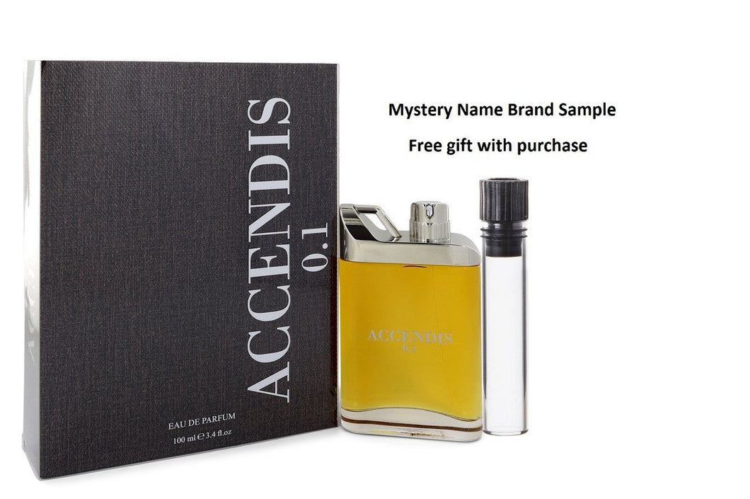 Accendis 0.1 by Accendis Eau De Parfum Spray (Unisex) 3.4 oz And a Mystery Name brand sample vile