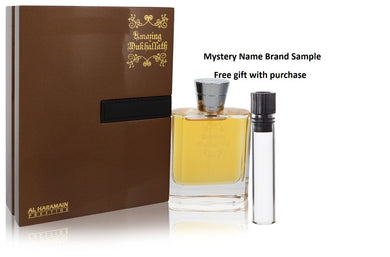 Al Haramain Amazing Mukhallath by Al Haramain Eau De Parfum Spray (Unisex) 3.4 oz And a Mystery Name brand sample vile