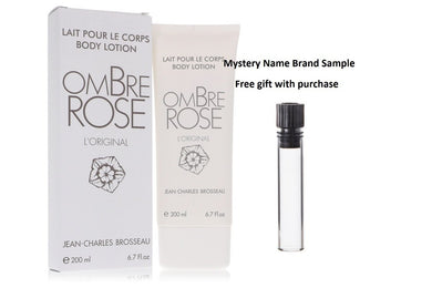 Ombre Rose by Brosseau Body Lotion 6.7 oz And a Mystery Name brand sample vile