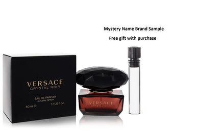 Crystal Noir by Versace Eau De Parfum Spray 1.7 oz And a Mystery Name brand sample vile
