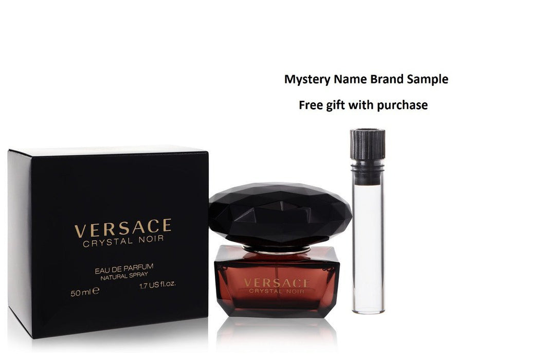 Crystal Noir by Versace Eau De Parfum Spray 1.7 oz And a Mystery Name brand sample vile