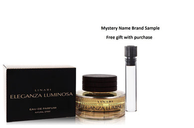 Eleganza Luminosa by Linari Eau De Parfum Spray 3.4 oz And a Mystery Name brand sample vile