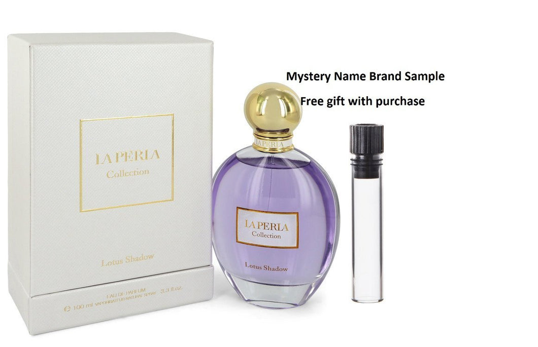 Lotus Shadow by La Perla Eau De Parfum Spray 3.3 oz And a Mystery Name brand sample vile