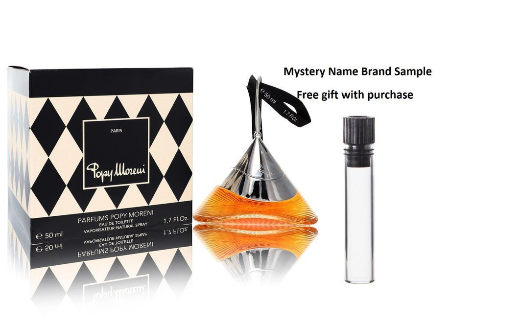 POPY Moreni by Popy Moreni Eau De Toilette Spray 1.7 oz And a Mystery Name brand sample vile